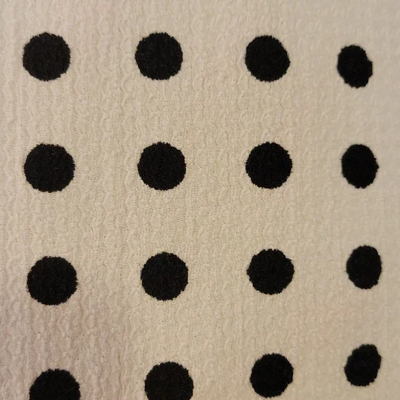 Zara Polka Dot Black & White Keyhole Crop Blouse Size L - Picture 6 of 10